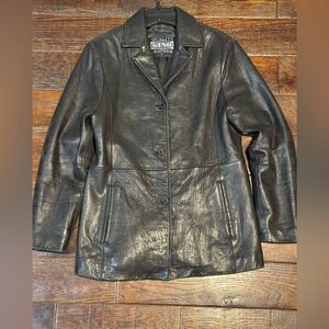 Vintage Quality Gino Black Leather Women's Jacket